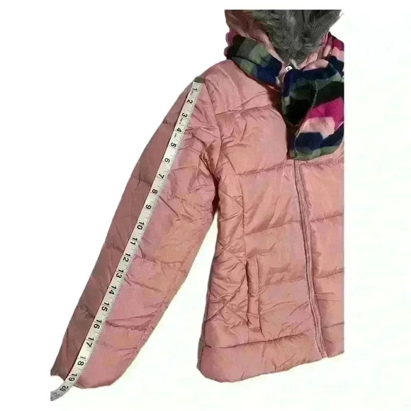 S Rothschild & CO Big Girls Solid Quilted Puffer Jacket and Scarf Set M 10/12 - Picture 7 of 15